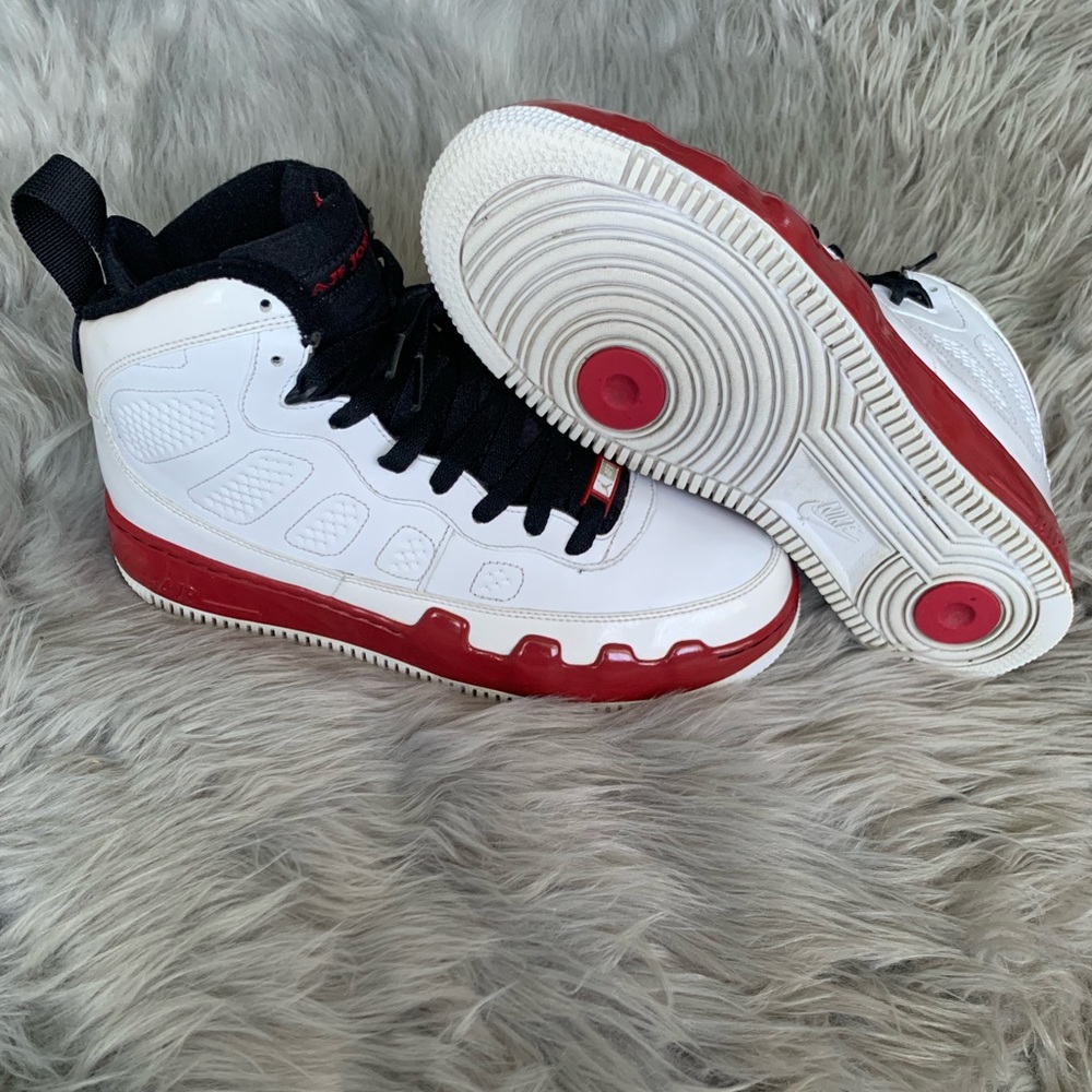 Nike Air Jordan Force 9 IX Fusion Limited Release White Red Black 2009 Size 8.5